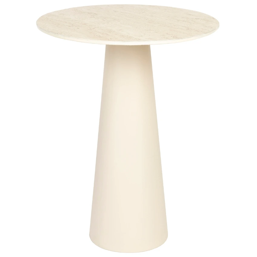 White Label Béžový keramický odkládací stolek WLL JOYA 52 x 40 cm