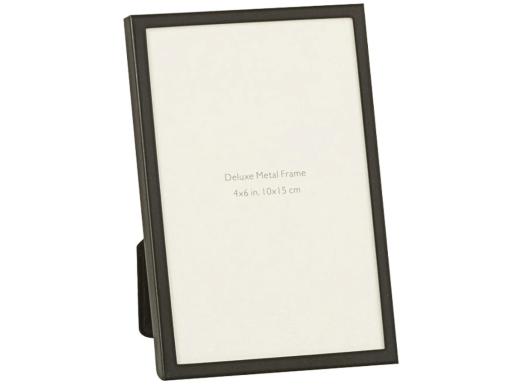 Černý kovový fotorámeček J-Line Egon 16 x 11 cm
