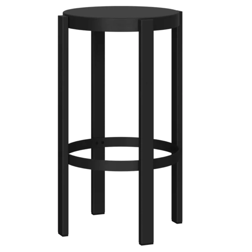 noo.ma Černá kovová barová židle Doon 65 cm