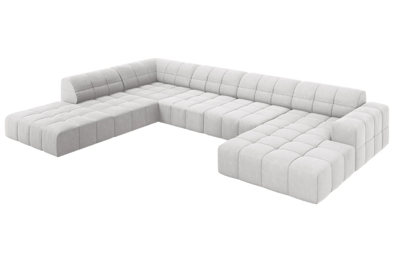 Cosmopolitan Design Sametová rohová pohovka Chicago 364 cm