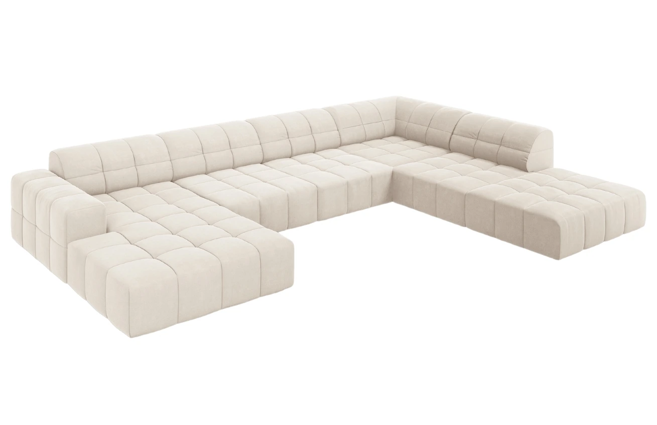 Cosmopolitan Design Sametová rohová pohovka Chicago 364 cm