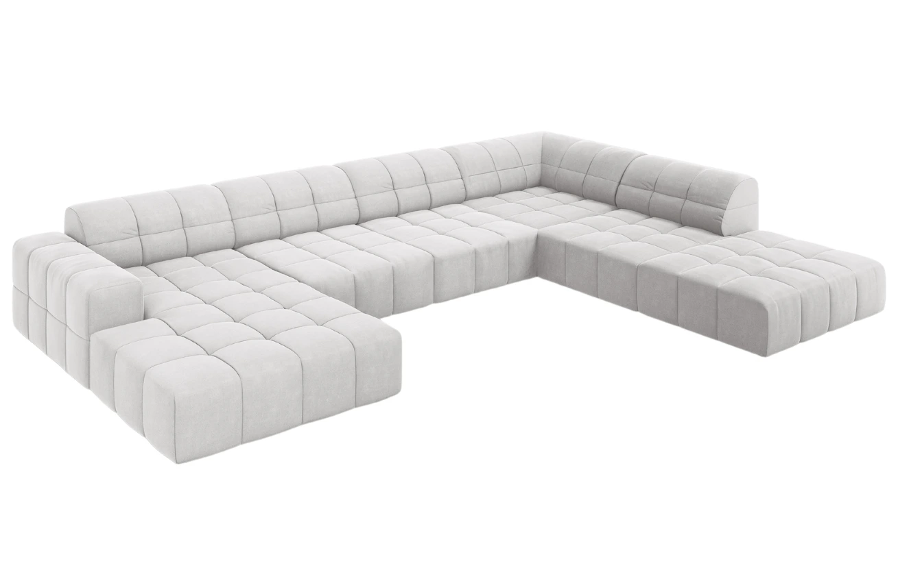 Cosmopolitan Design Sametová rohová pohovka Chicago 364 cm