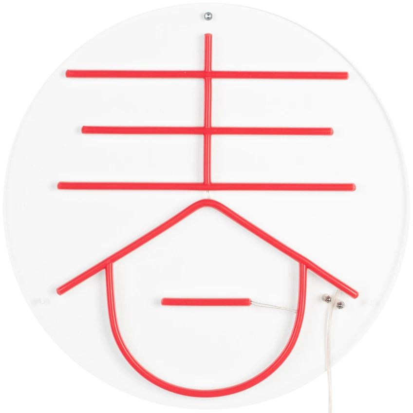 Červená nástěnná LED dekorace DUTCHBONE SPRING 35 cm