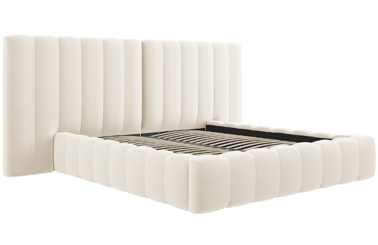 Micadoni Sametová postel Kelp 180 x 200 cm