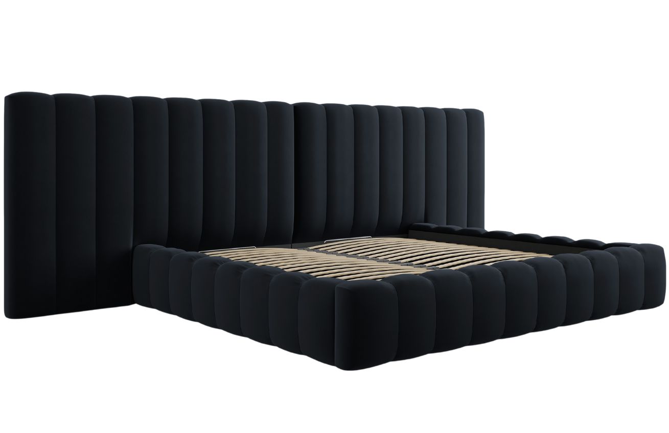 Micadoni Sametová postel Kelp 200 x 200 cm