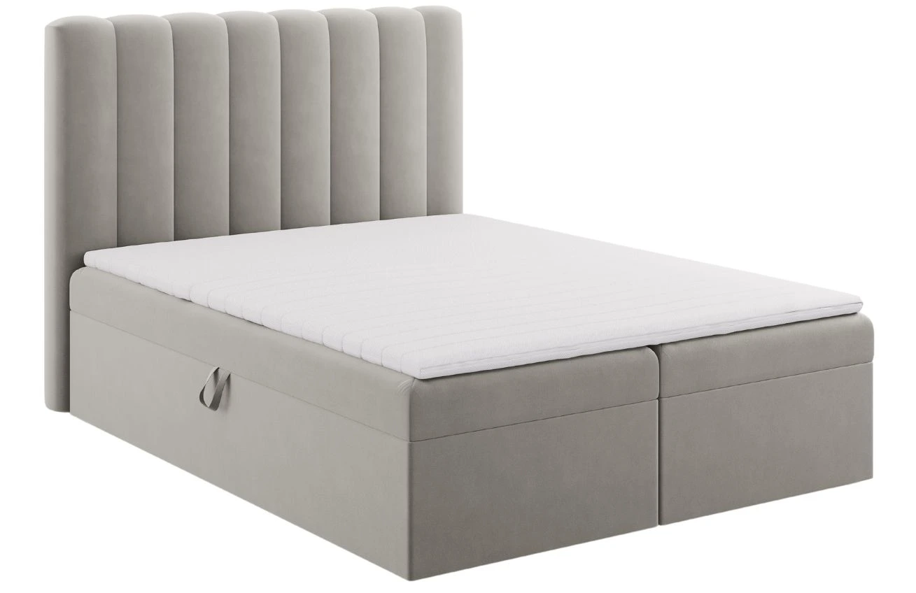Micadoni Sametová boxspring postel Kelp 180 x 200 cm