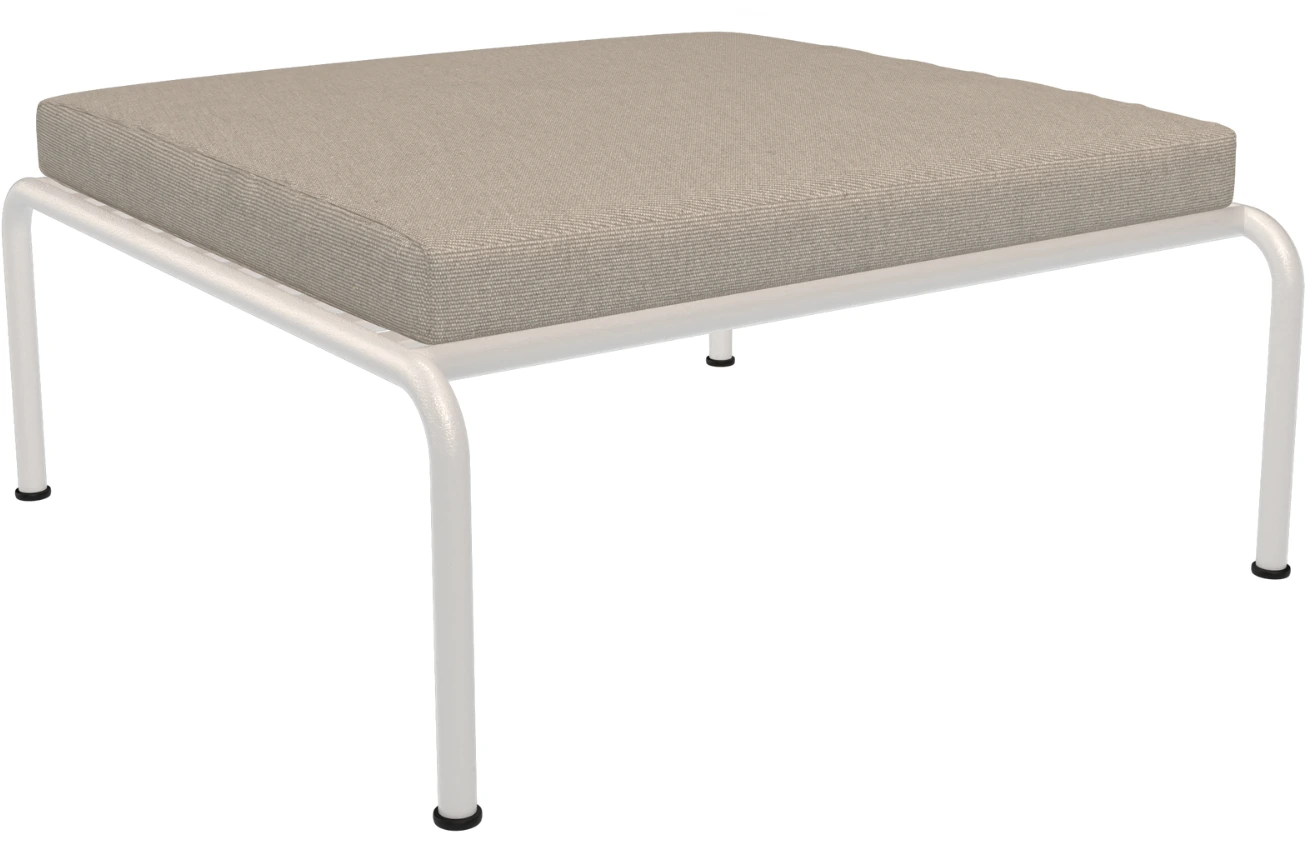 Světle šedá čalouněná zahradní podnožka HOUE Avon