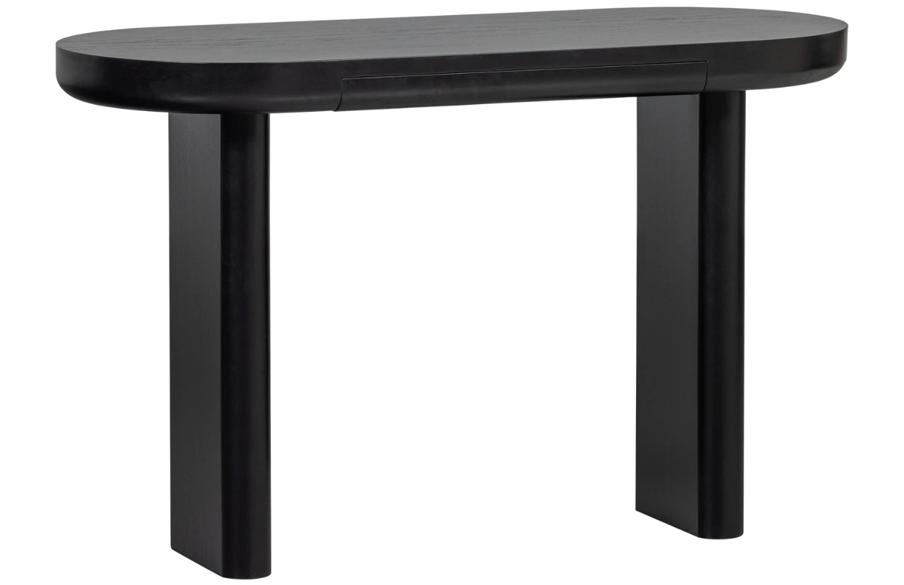 WOOOD Černý lakovaný toaletní stolek Mael 120 x 50 cm