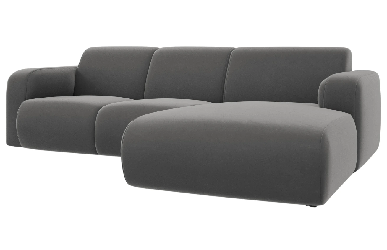 Windsor & Co Sametová rohová pohovka Lola 250 cm