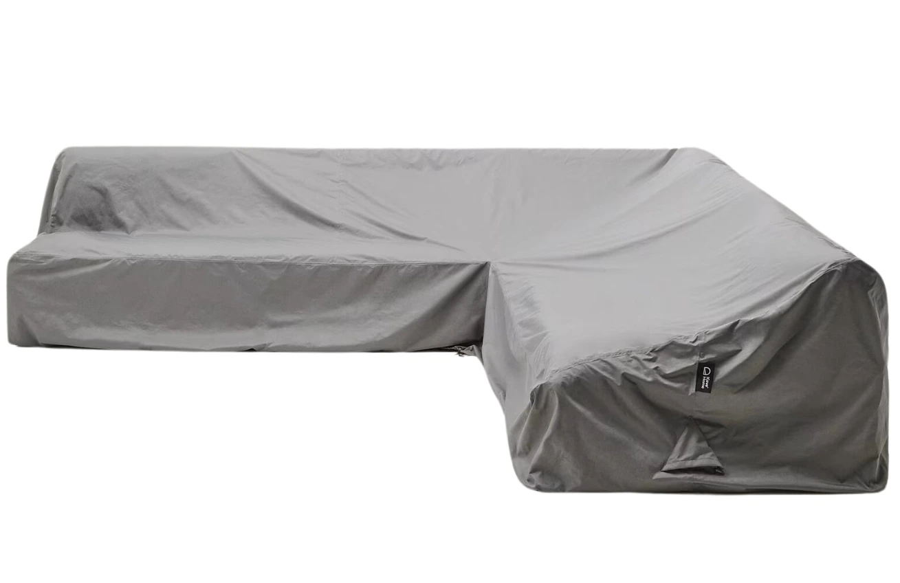 Kave Home Šedý ochranný obal na zahradní rohovou pohovku Iria 330 x 330 cm