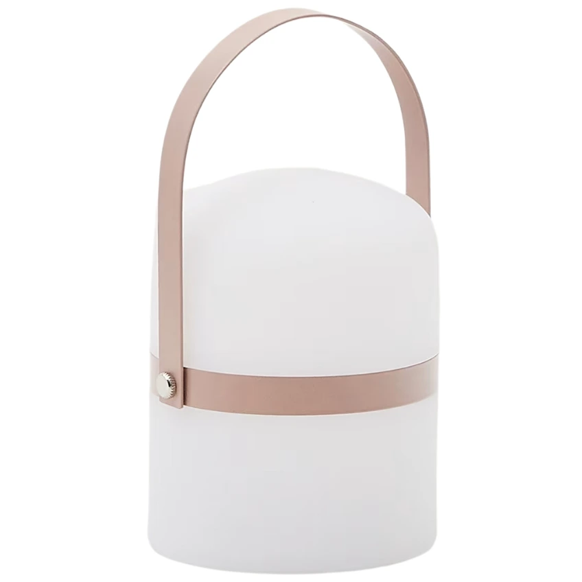 Růžová plastová LED lampa Kave Home Ridley