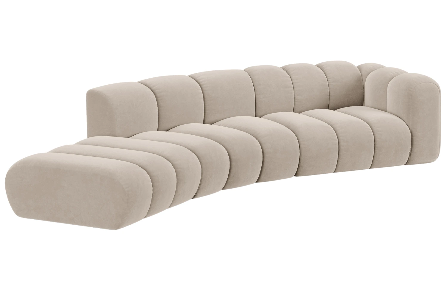 Micadoni Sametová pohovka Lupine 335 cm