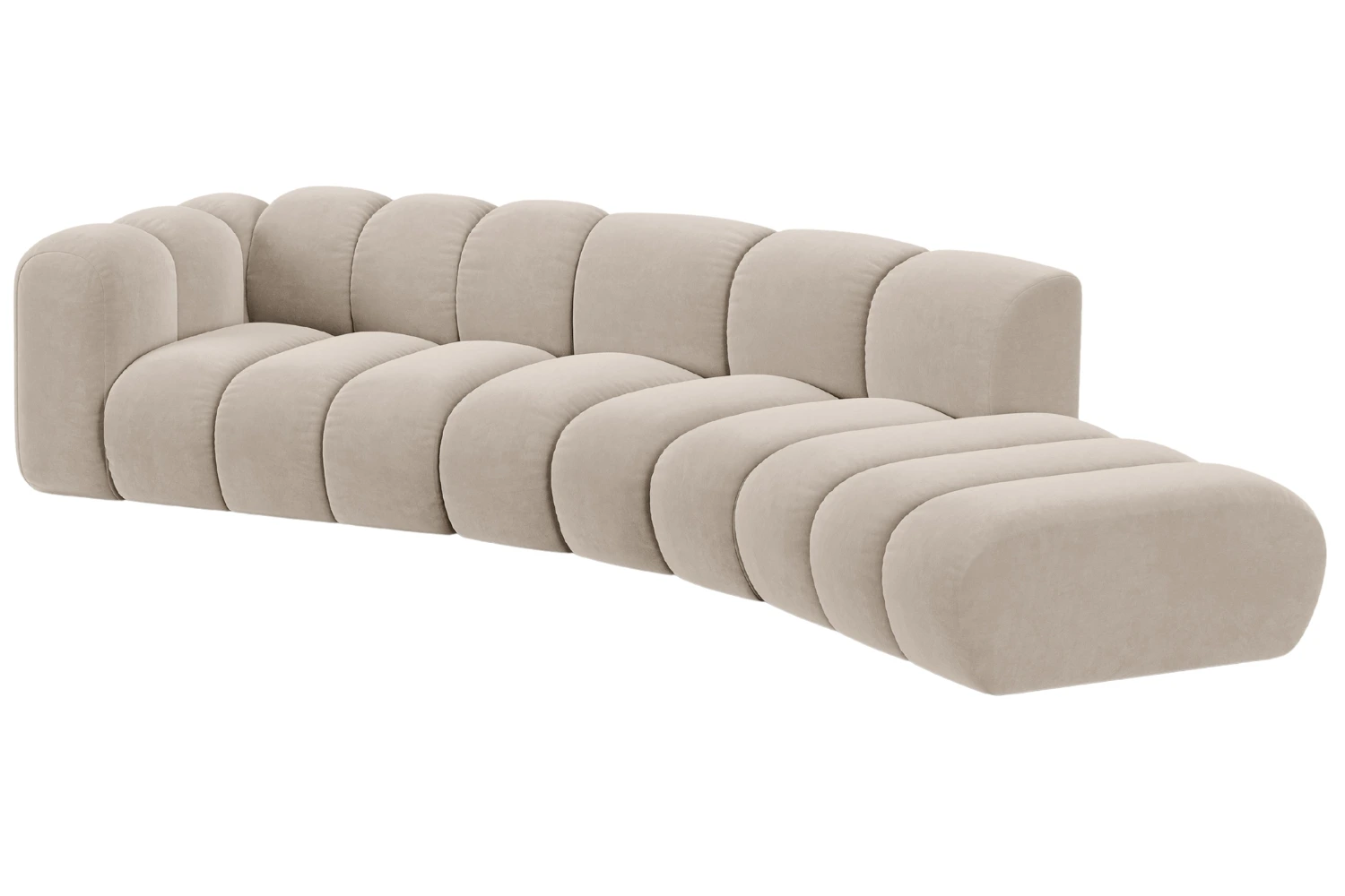 Micadoni Sametová pohovka Lupine 335 cm