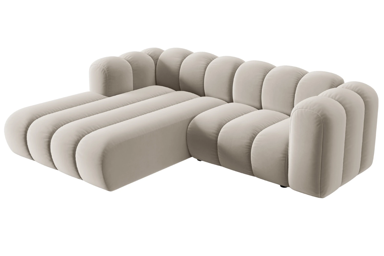 Micadoni Sametová rohová pohovka Lupine 228 cm