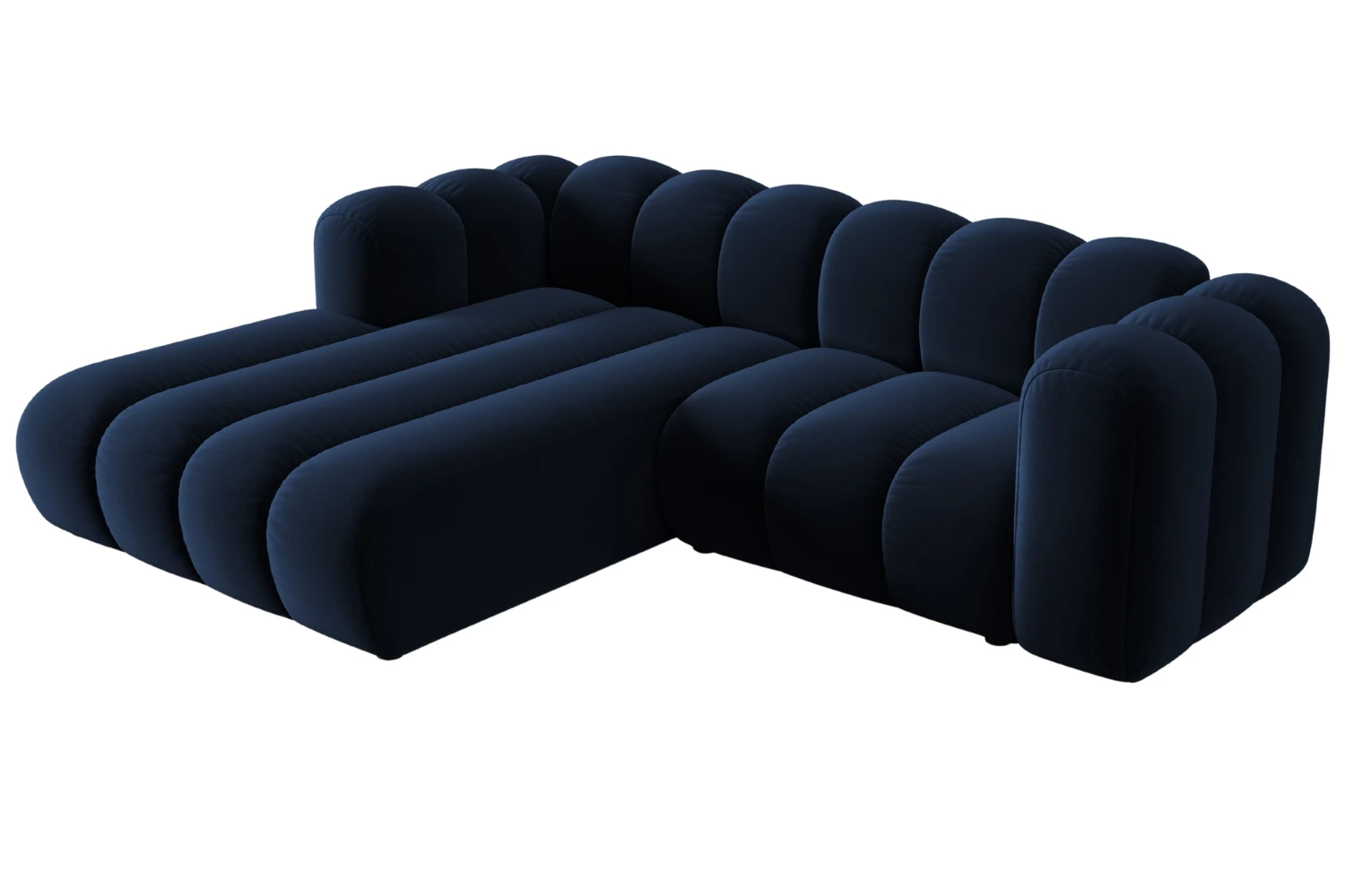 Micadoni Sametová rohová pohovka Lupine 228 cm