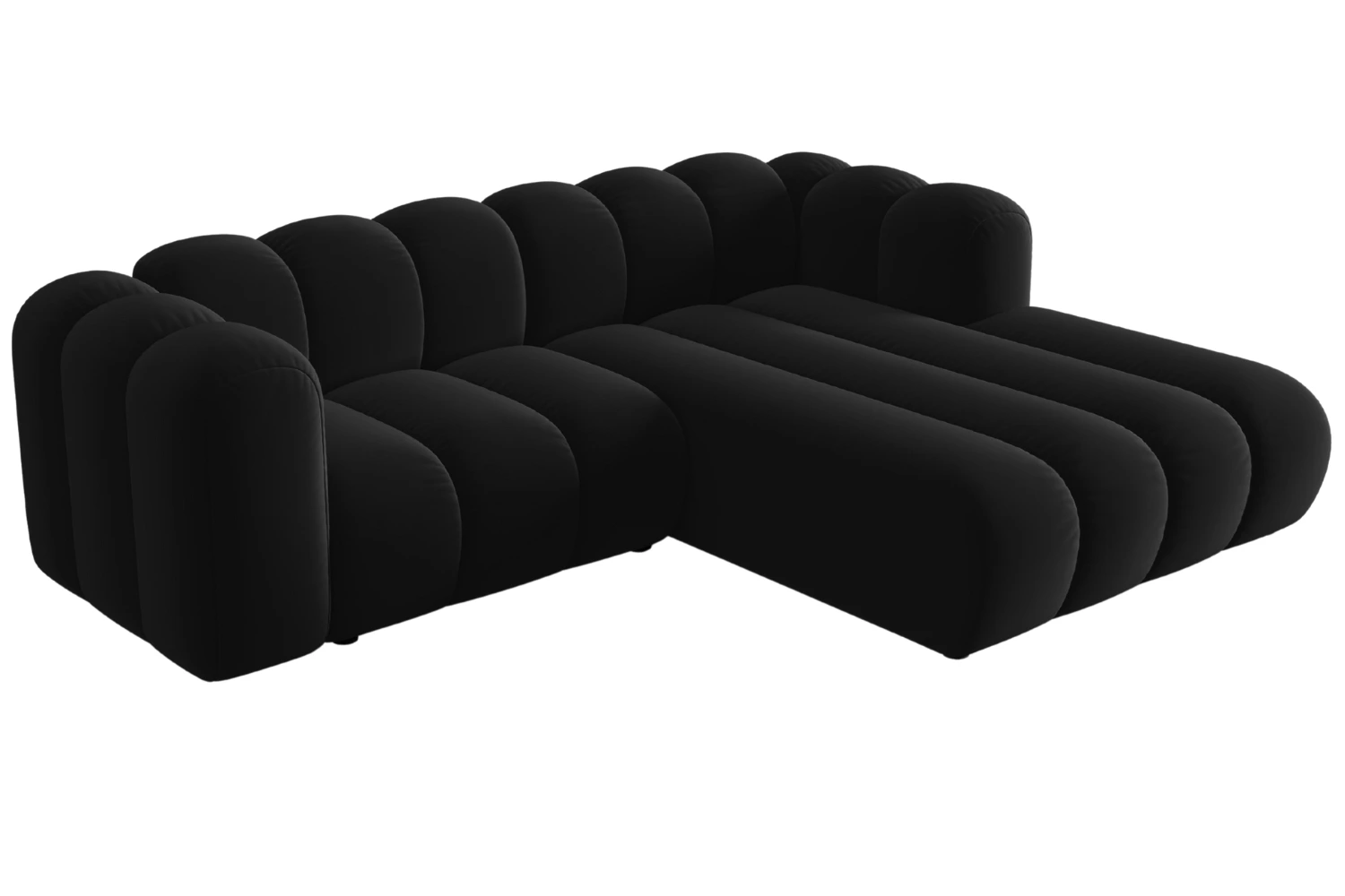 Micadoni Sametová rohová pohovka Lupine 228 cm