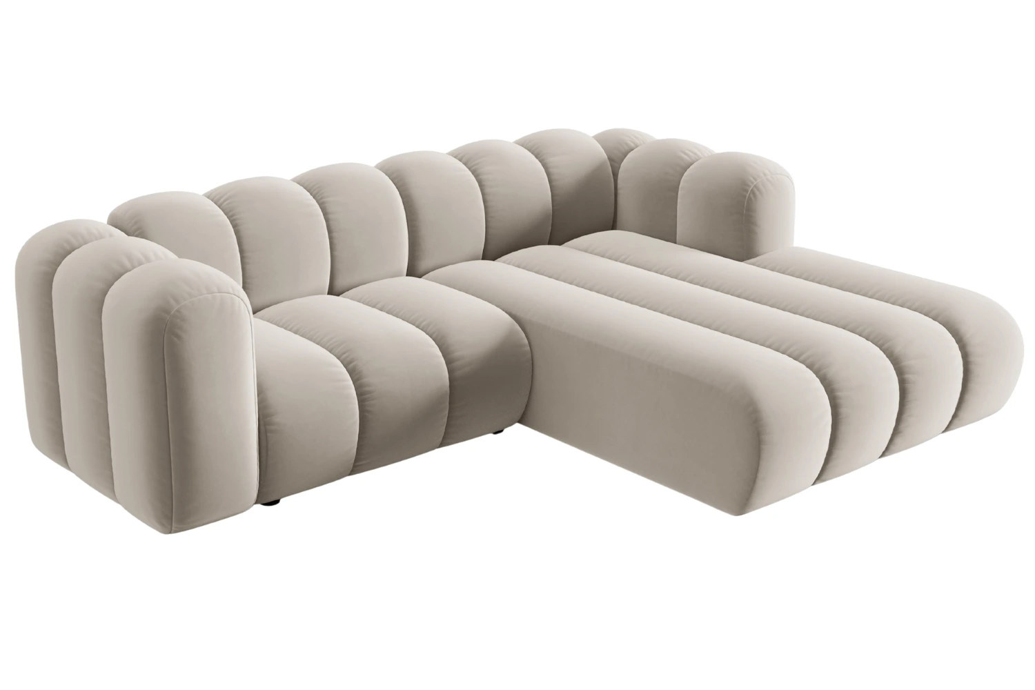 Micadoni Sametová rohová pohovka Lupine 228 cm