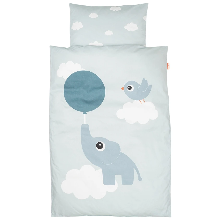 Modré bavlněné dětské povlečení Done by Deer Elphee baby