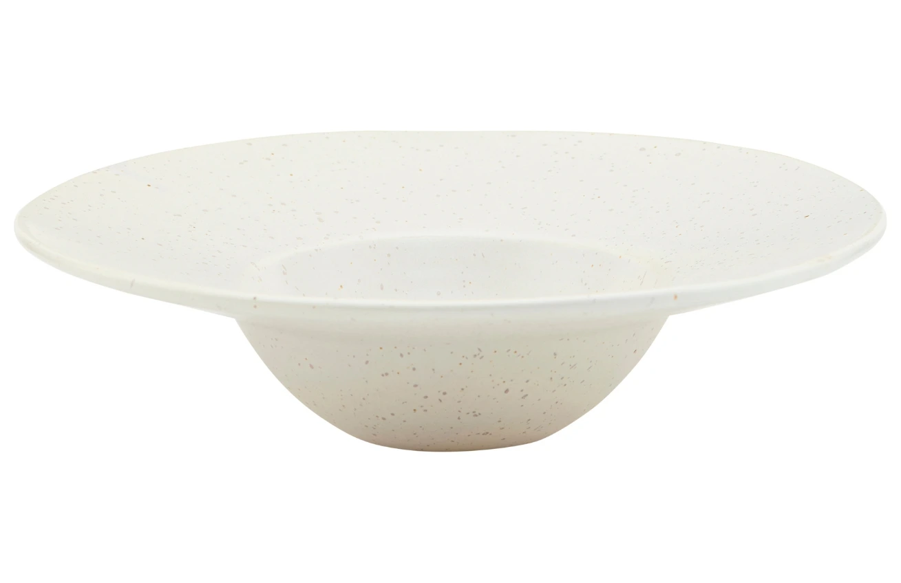 House Doctor Bílý kameninový hluboký talíř Pion 25 cm