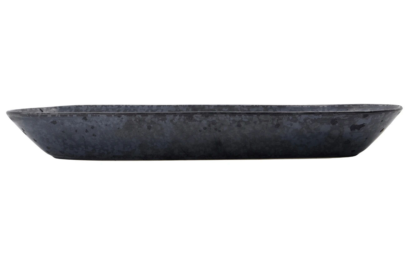 House Doctor Černá kameninová servírovací miska Pion 35 x 11