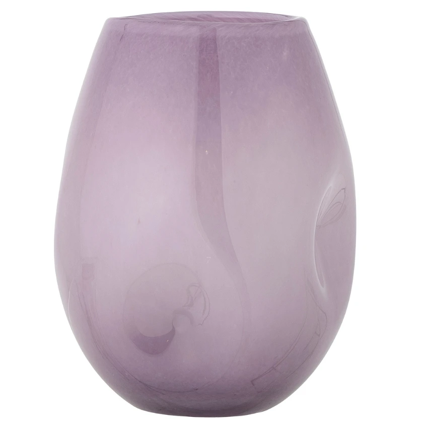 Bloomingville Skleněná váza Lilac 22 cm