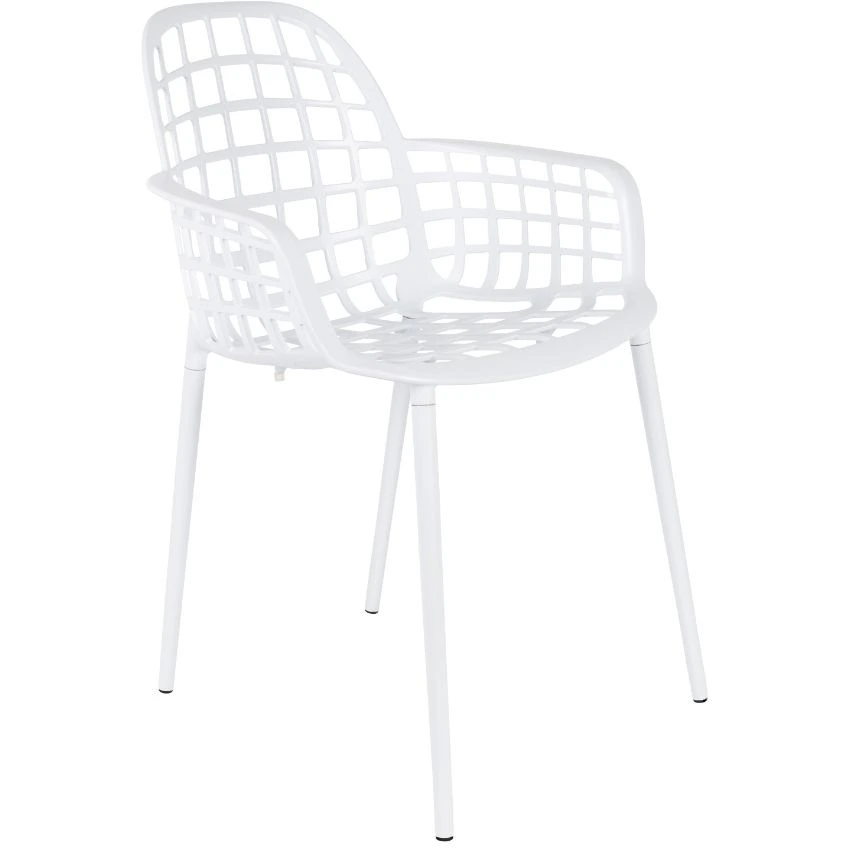 Bílá stohovatelná kovová židle ZUIVER ALBERT KUIP GARDEN