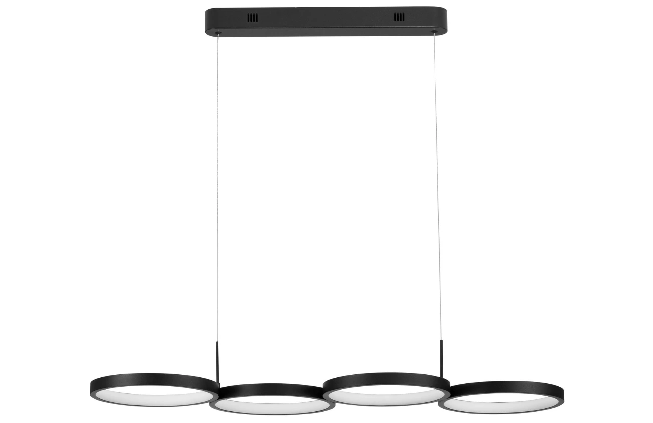 Černé kovové závěsné LED světlo Nova Luce Magnus 84 cm