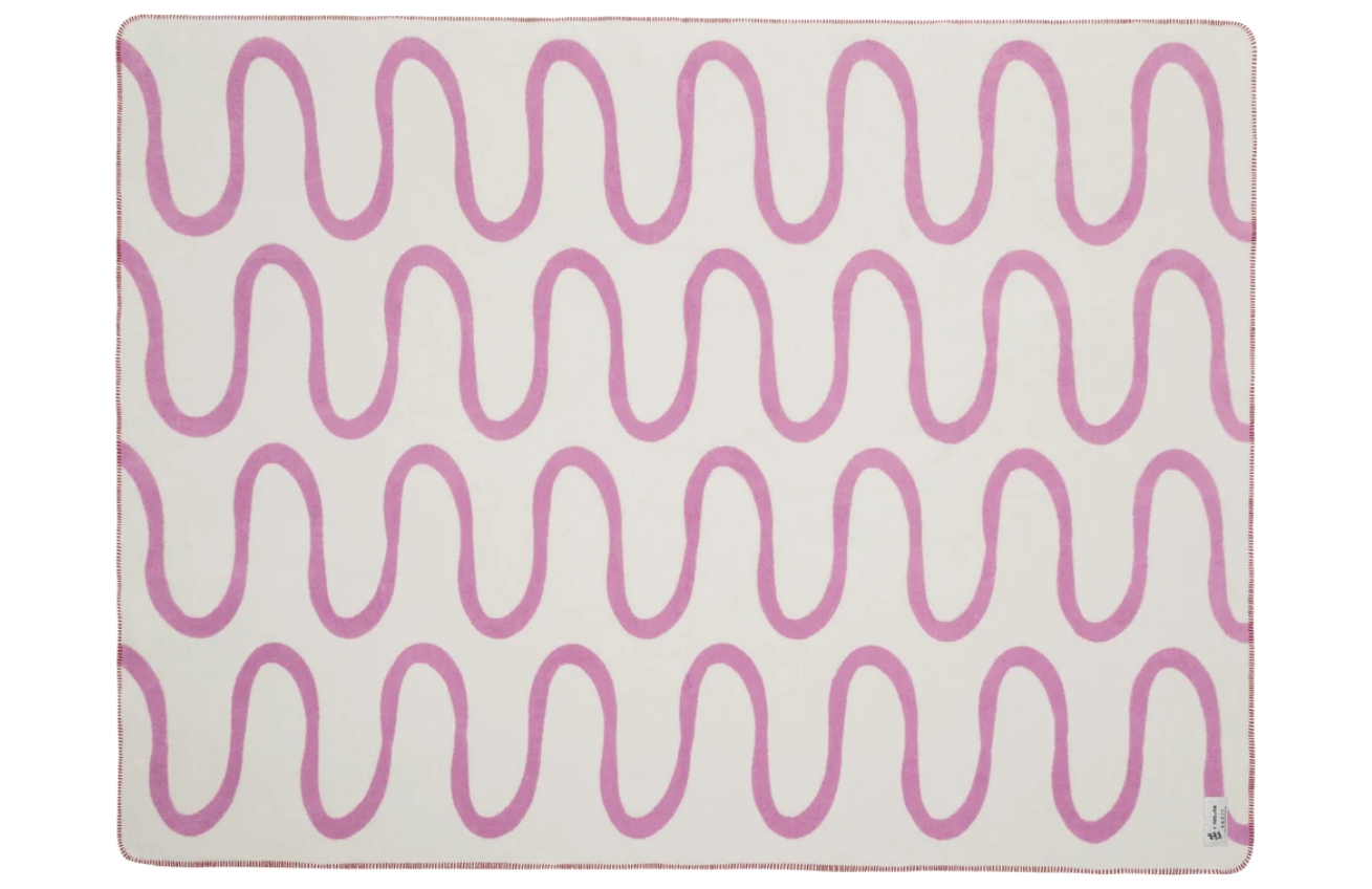 noo.ma Béžovo-fialový pléd Swirl 200 x 150 cm