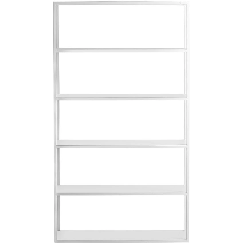 Nordic Design Bílý kovový regál Hypper 100 x 180 cm