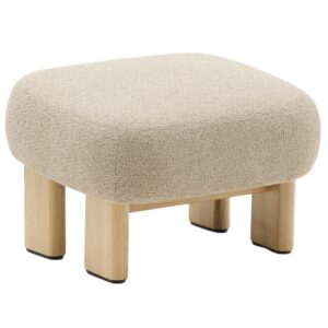 Béžová čalouněná podnožka Kave Home Nema 66
