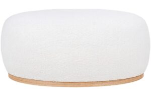Nordic Living Bílý bouclé taburet Belfort 54