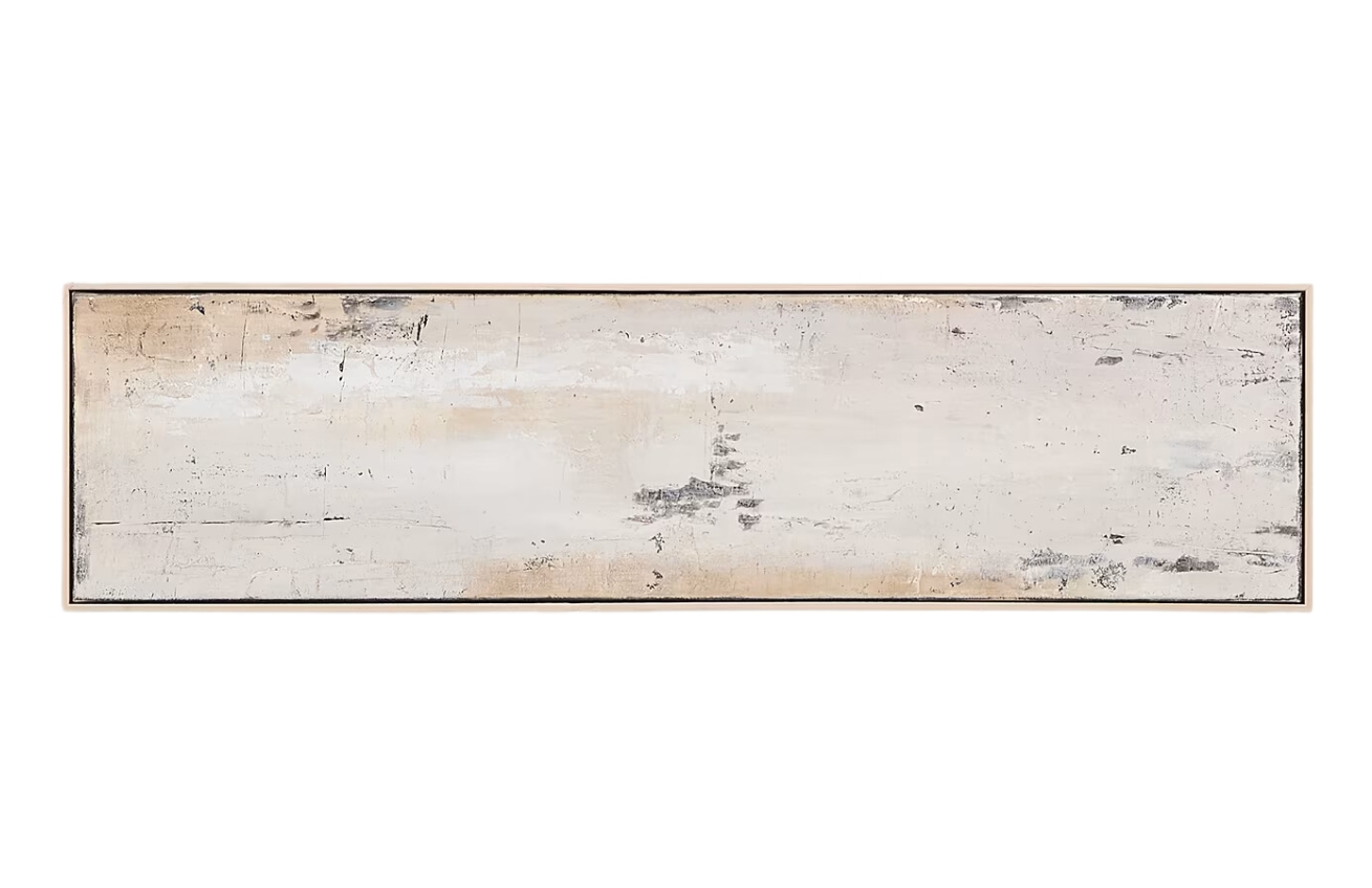 Kave Home Šedý abstraktní obraz Selnar 32 x 122 cm