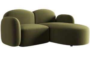 Micadoni Sametová rohová pohovka Blair 194 cm