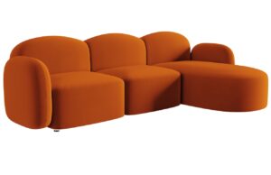 Micadoni Sametová rohová pohovka Blair 274 cm