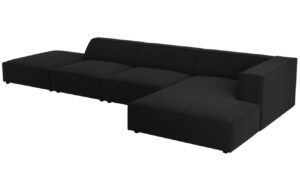 Cosmopolitan Design Sametová rohová pohovka Arendal 341 cm