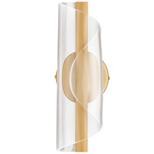 Zlaté kovové nástěnné LED světlo Nova Luce Valentin 31 cm