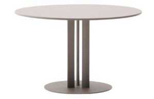 Béžovošedý zahradní jídelní stůl Kave Home Sedalis 80 cm