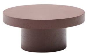 Kave Home Terakotově červený cementový zahradní stolek Aiguablava 66 cm