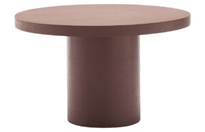 Kave Home Terakotově červený cementový zahradní stůl Aiguablava 120 cm