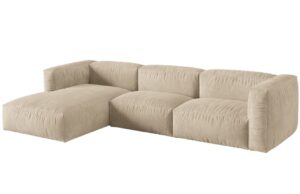 Micadoni Sametová rohová pohovka Martina 330 cm