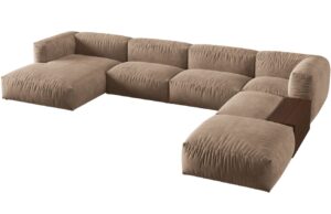 Micadoni Sametová rohová pohovka Martina 406 cm