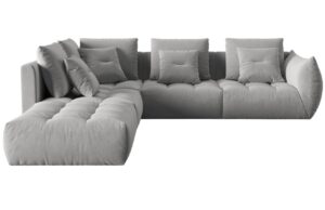 Micadoni Sametová rohová pohovka Bloom 316 cm