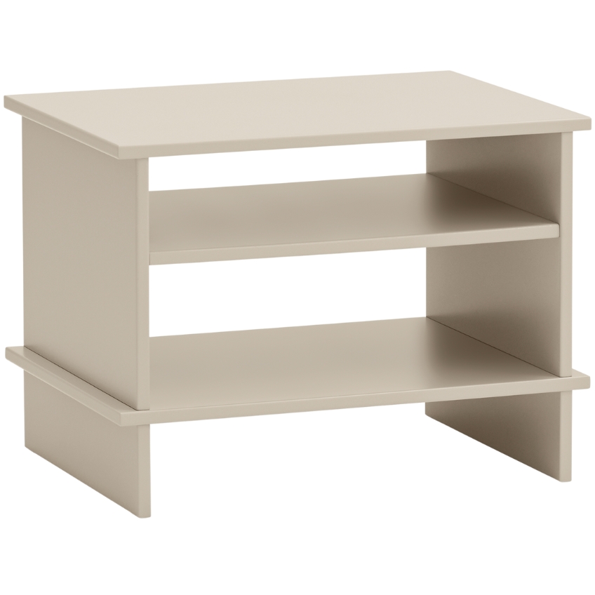 Béžový lakovaný noční stolek Teulat Inari 54 x 40 cm