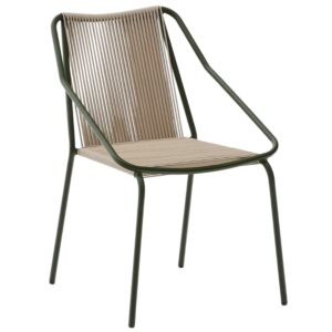 Kave Home Béžovo-zelená zahradní židle Zivia