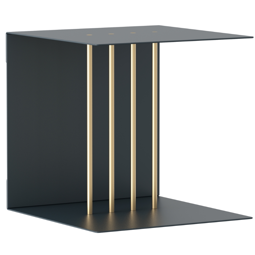 Umage Antracitově šedá kovová police Teaser 30 x 30 cm