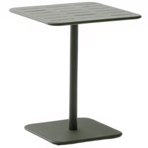 Kave Home Tmavě zelený kovový zahradní stůl Brai 70 x 70 cm