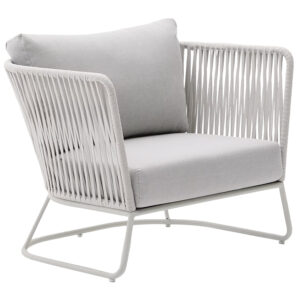 Kave Home Šedé kovové zahradní křeslo Saconca
