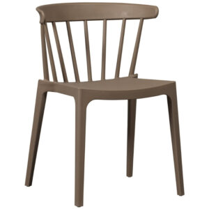 WOOOD Hnědá plastová zahradní jídelní židle Bliss