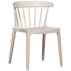 WOOOD Bílá plastová zahradní jídelní židle Bliss