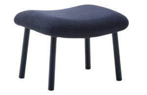 Modrá čalouněná podnožka křeslo Kave Home Inari 60 x 50 cm